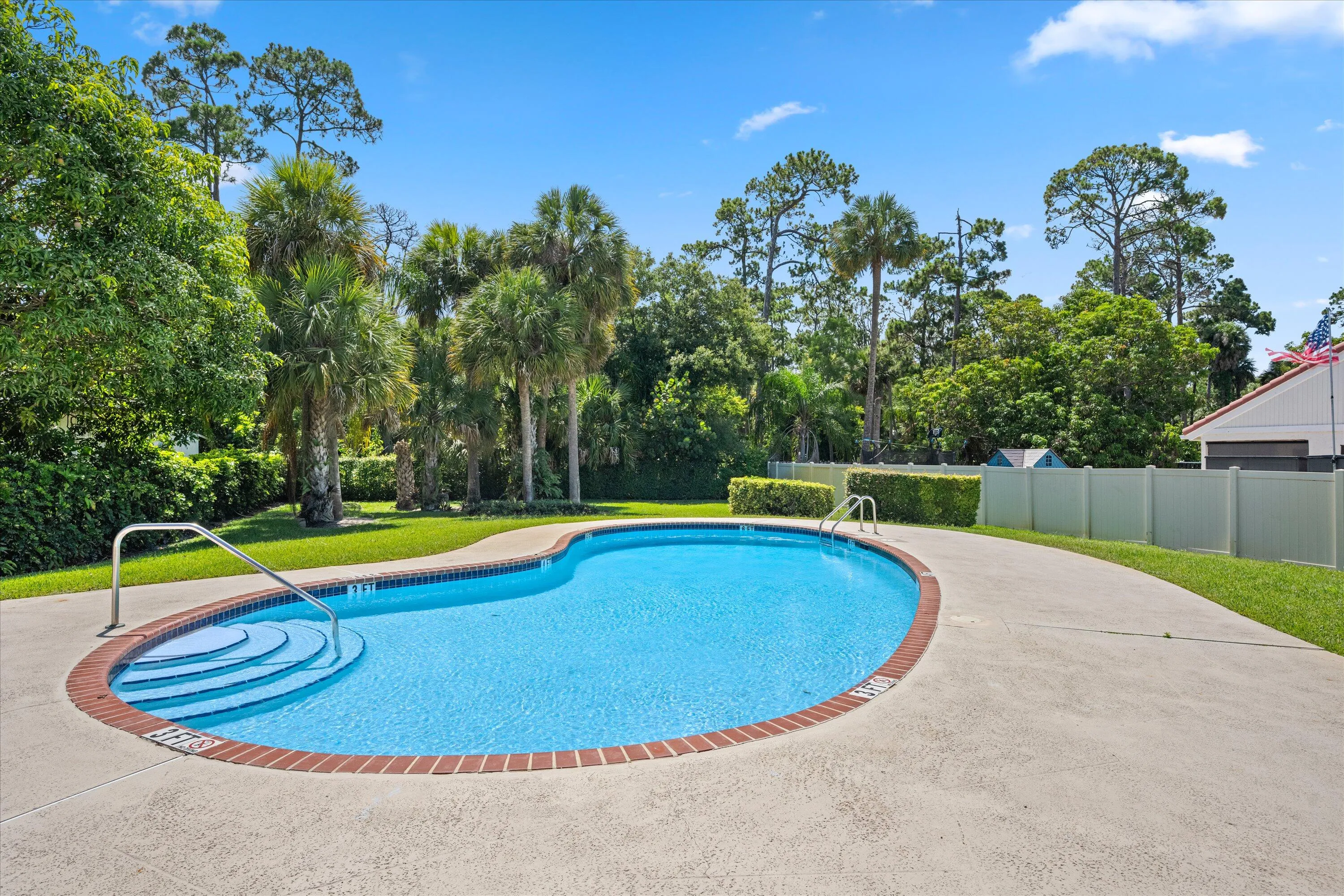 Community pool that is right next door to the home and mainly used by just these sellers and one other owner in the neighborhood who doesn't have a pool.