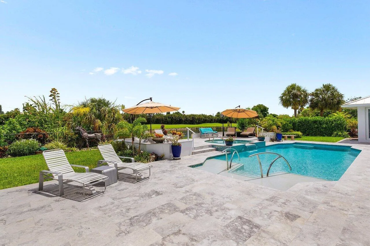 Back patio with spa