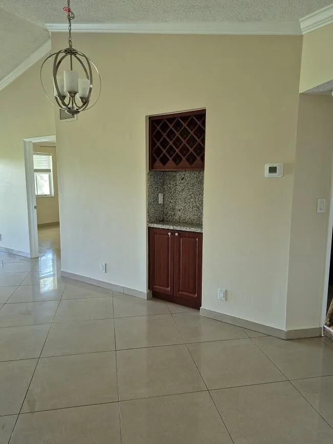 Dining Area with WIne Rack