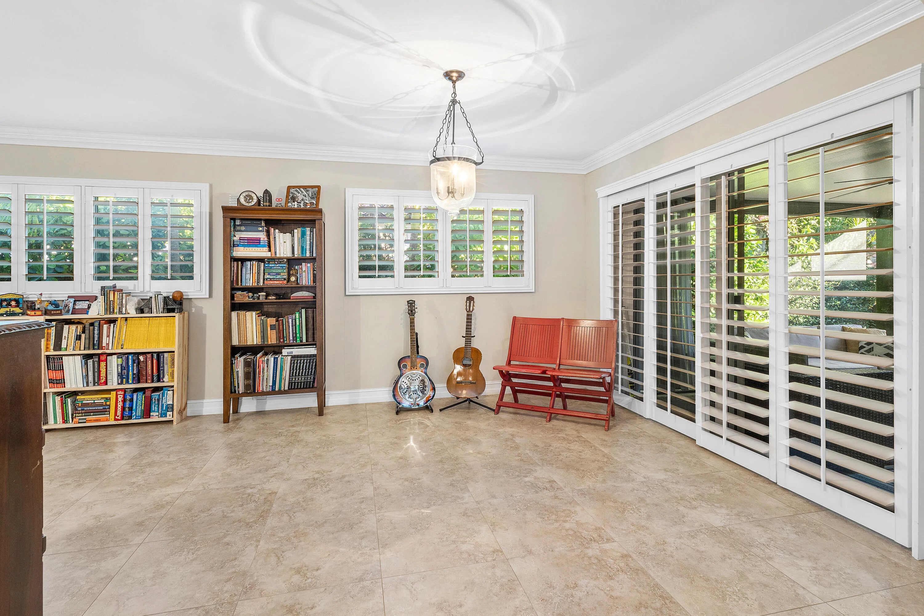 Dining Room with Shutters Open