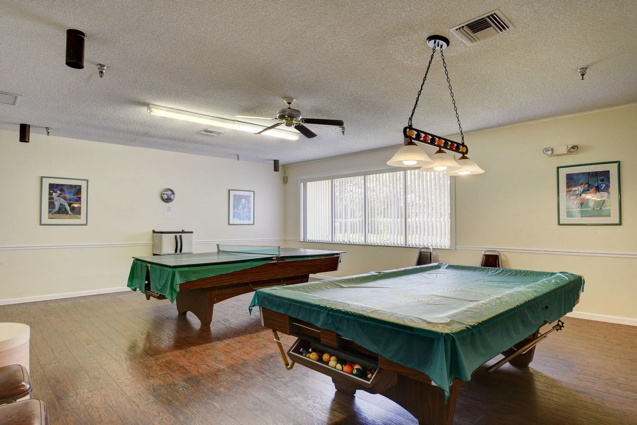 Community billiard tables