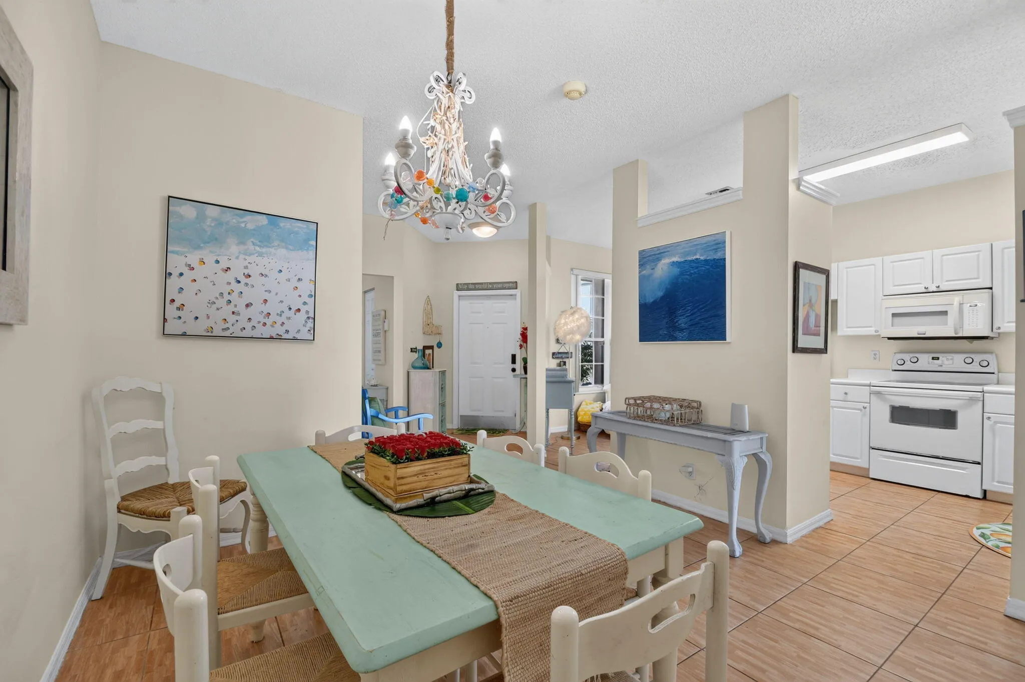 Dining, facing kitchen and front door