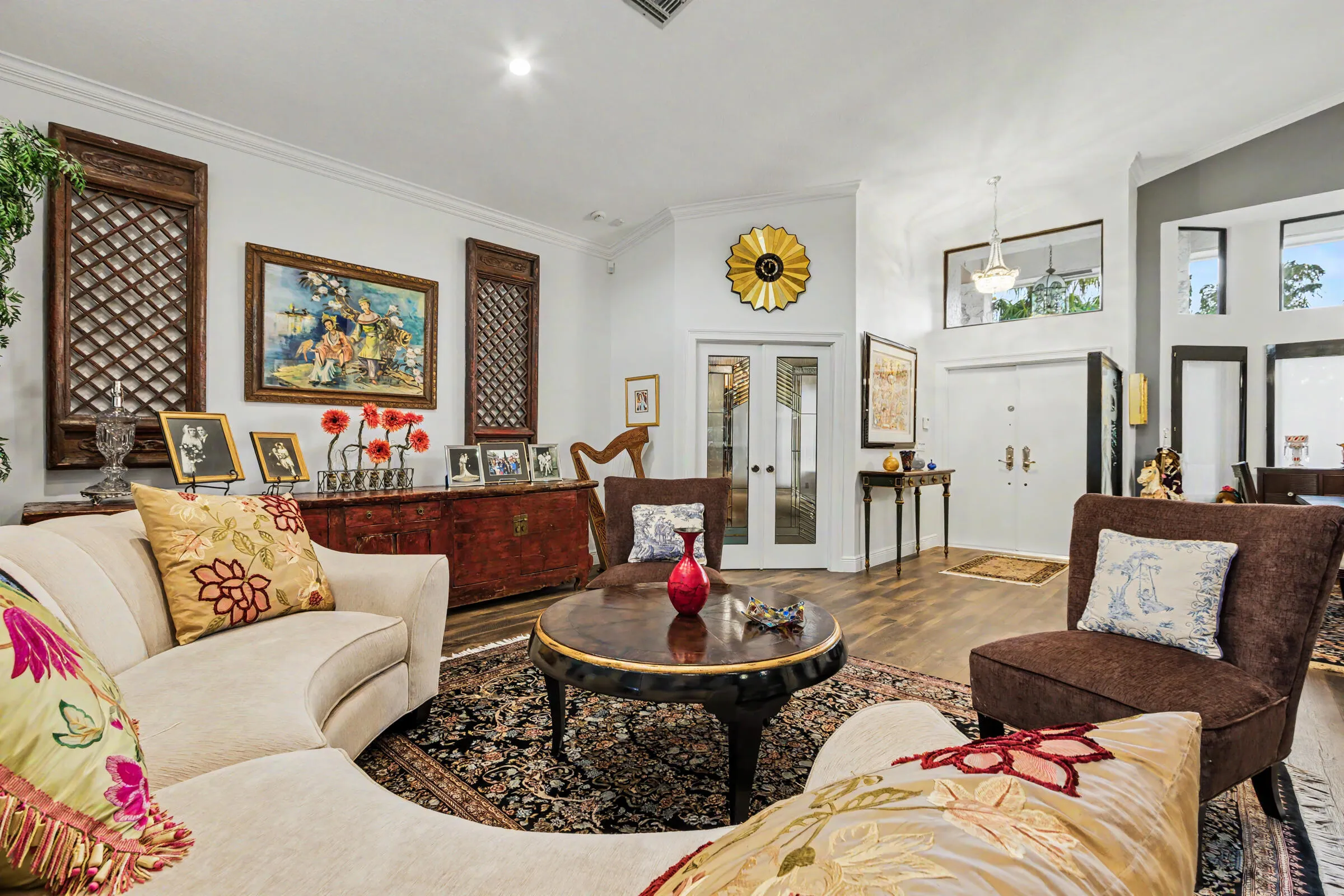 Large Open Front Entrance/Sitting and Dining Rooms