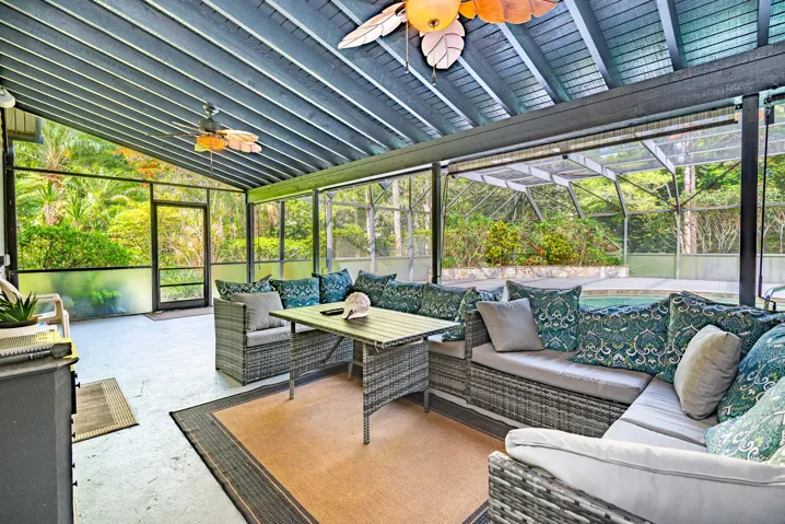 Spacious covered patio