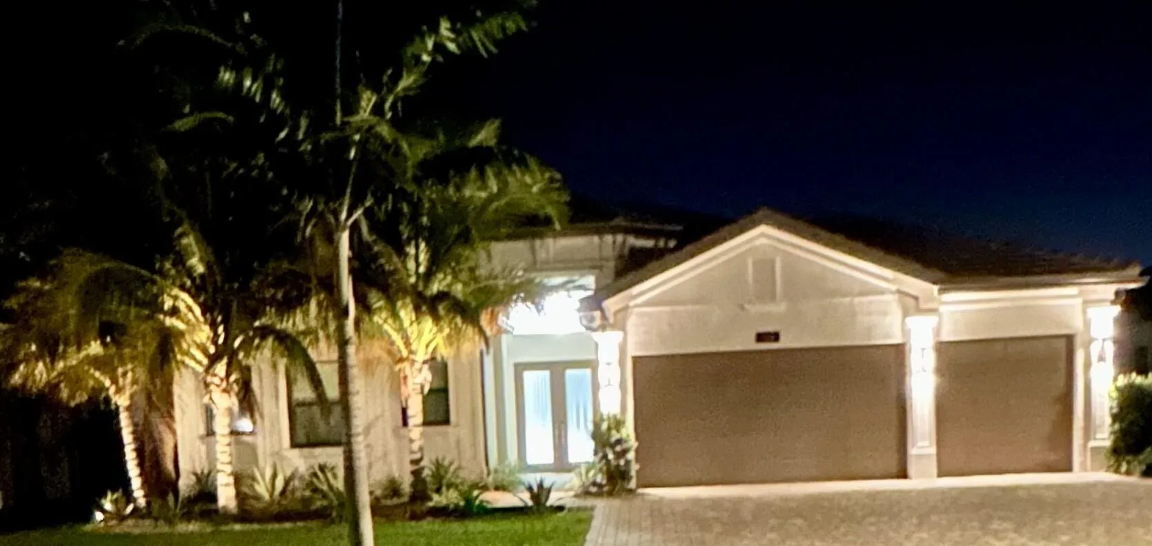 Beautiful Night & Day - modern sconces, specialty glass doors, showstopper chandelier.