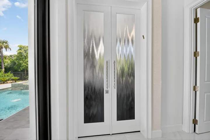 Gorgeous 96" Glass Doors to 4th Bedroom