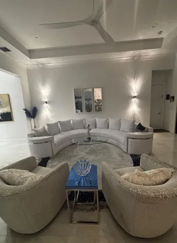 Living Room Night with Sconces