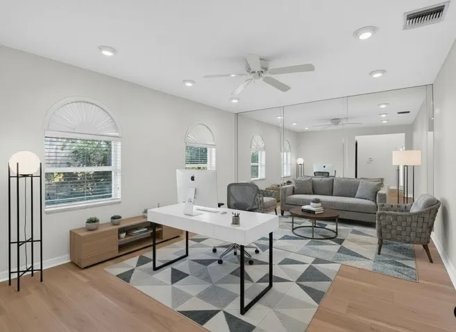living room/den/office virtually staged