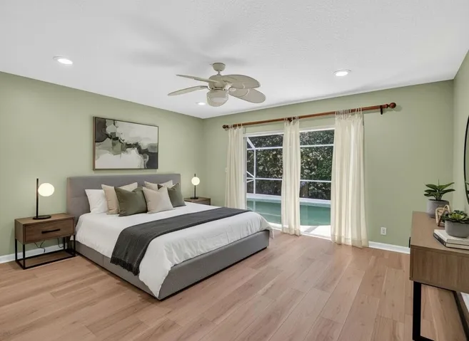 primary bedroom virtually staged