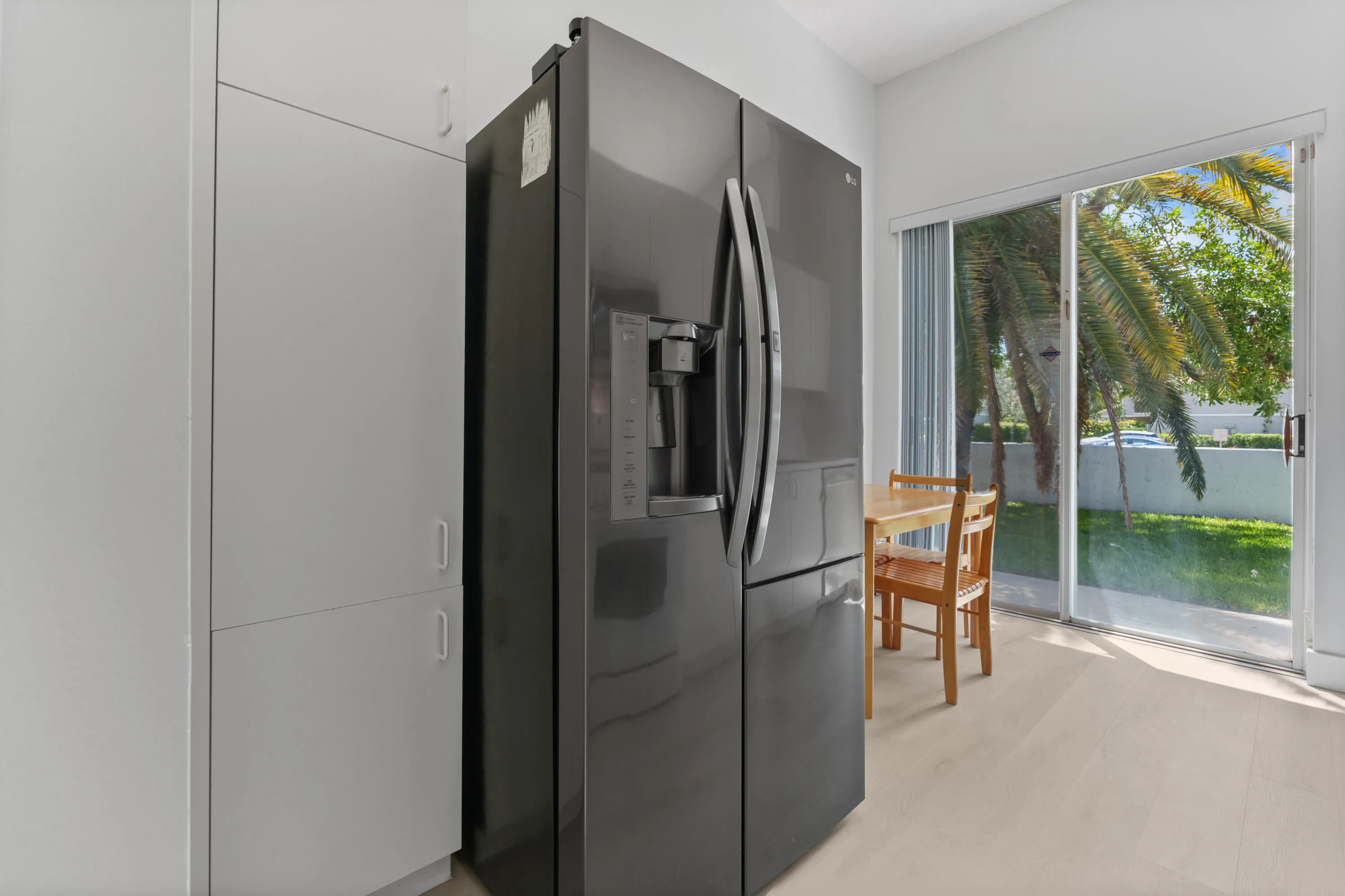 Kitchen opens up to patio