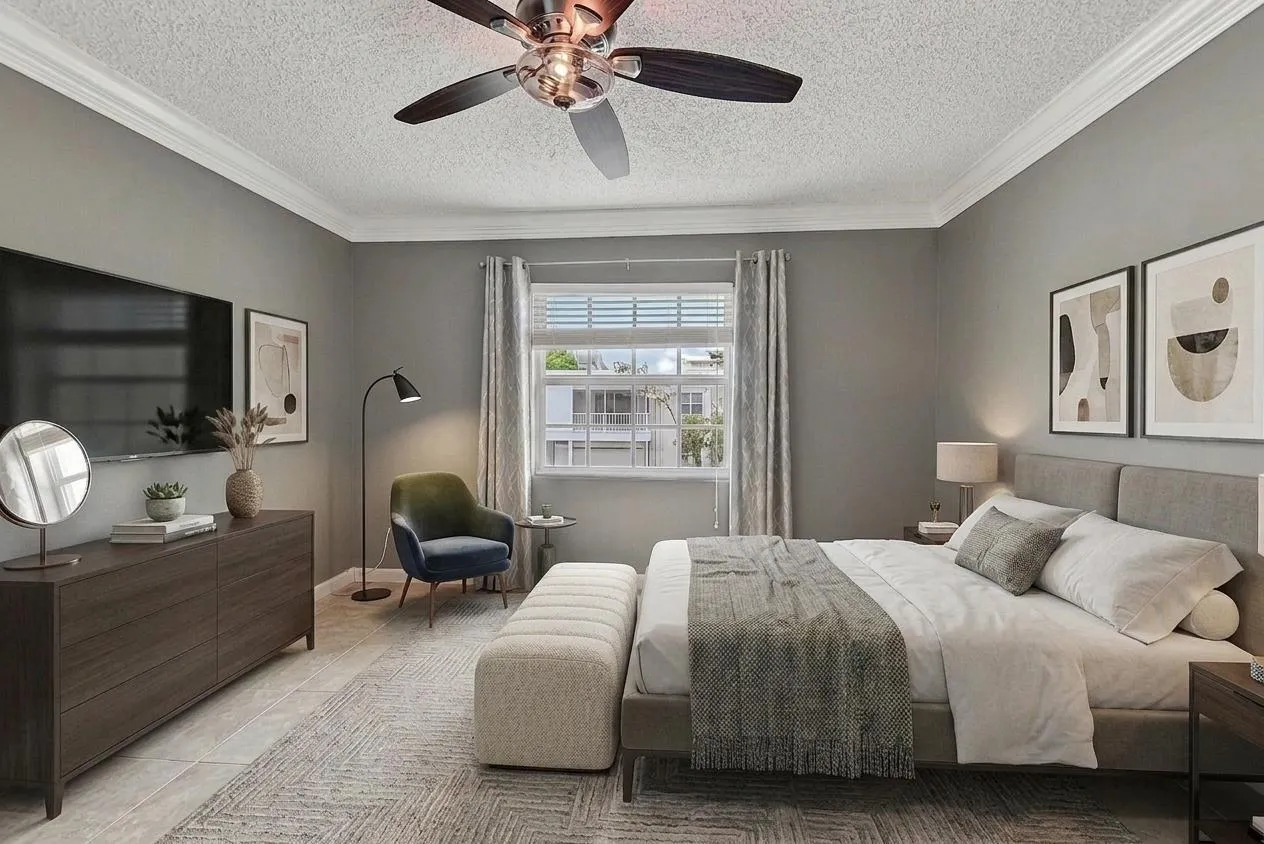 Primary Suite staged