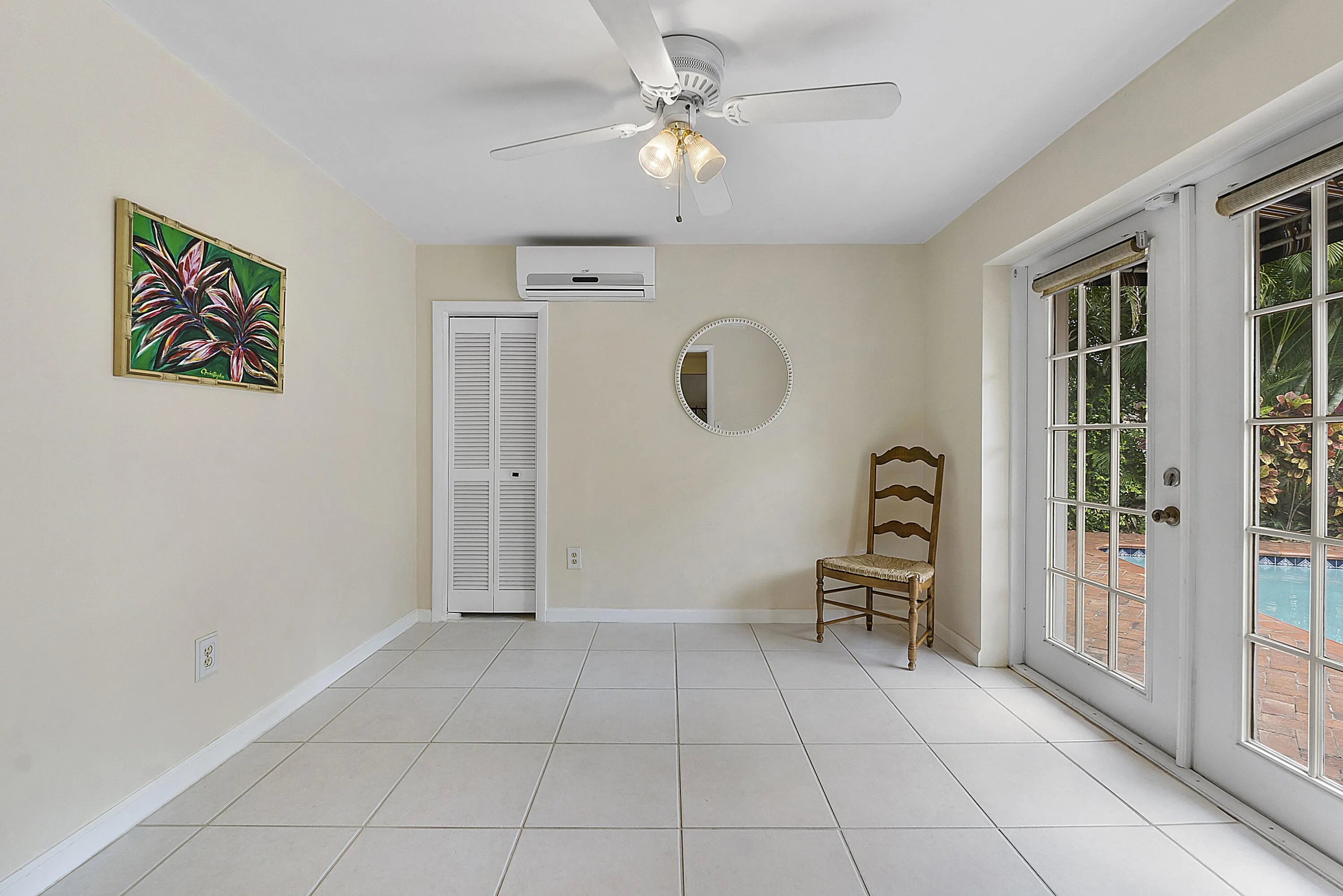 3rd Bedroom/Office with pool view