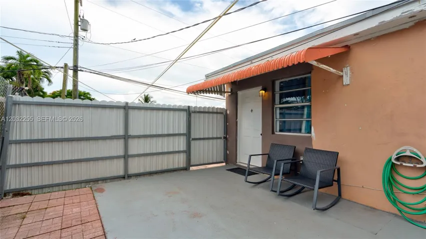Side private entrance