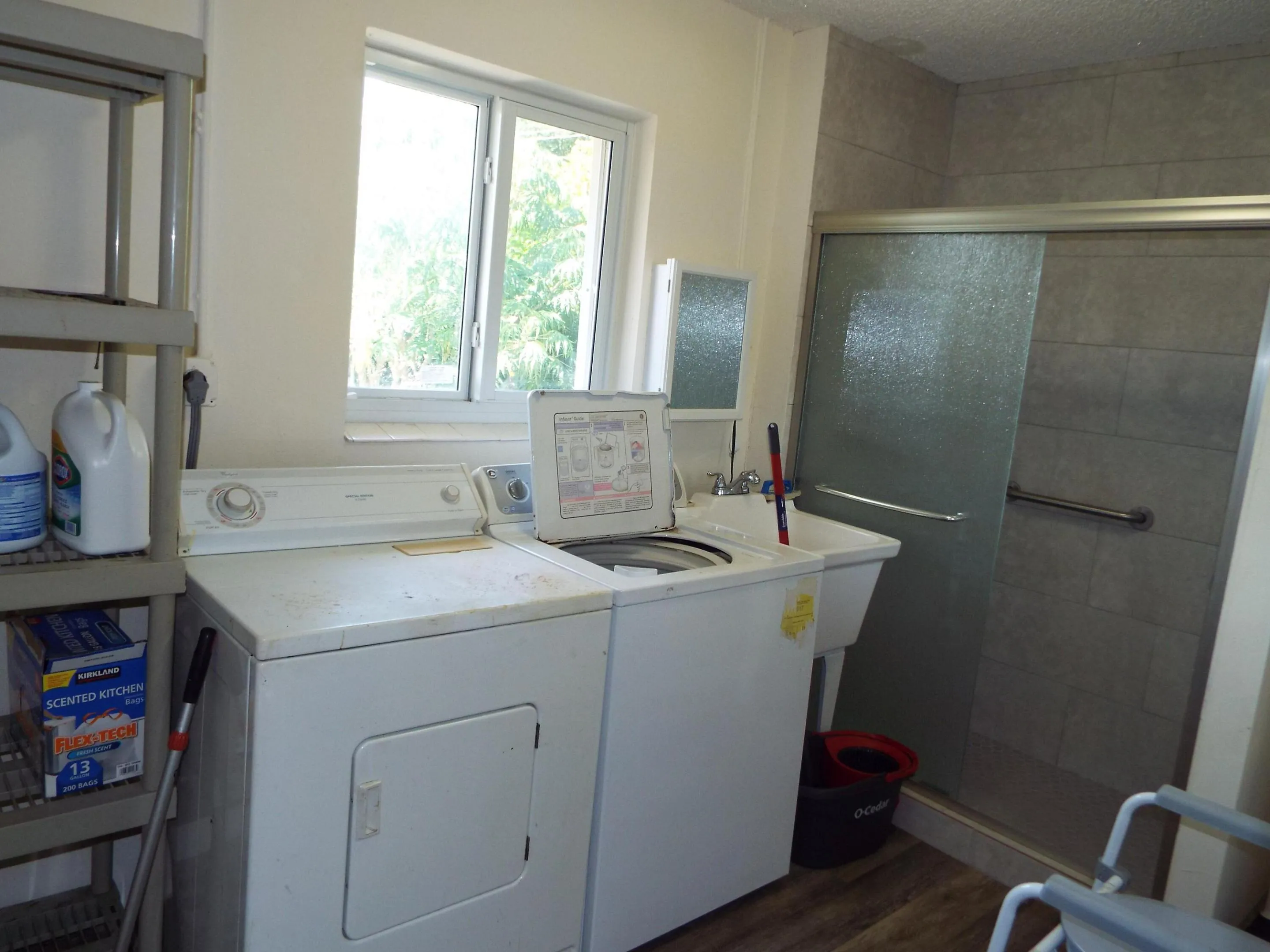 Laundry with shower & deep sink