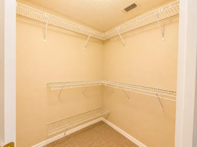 master bedroom closet in master bath