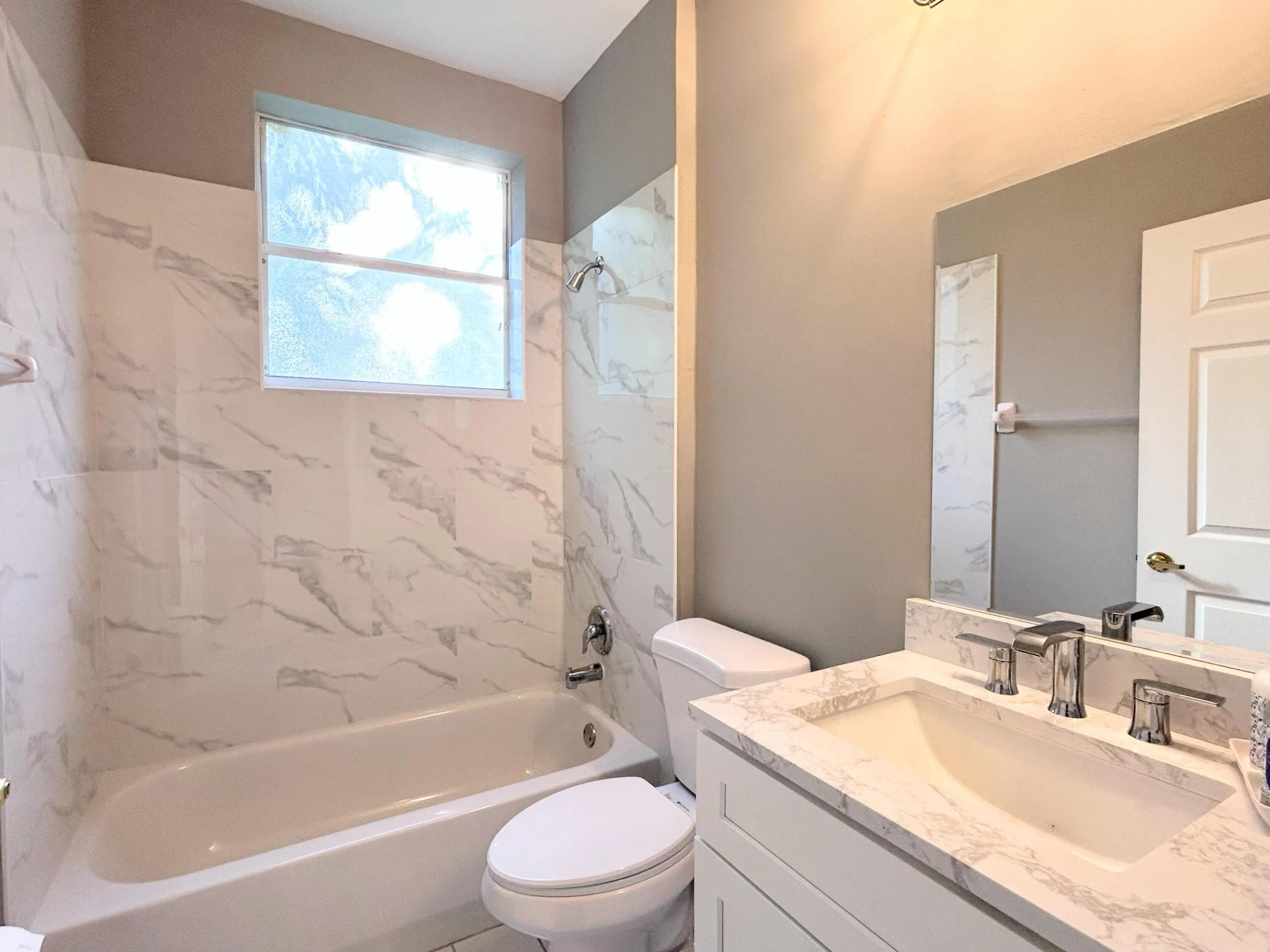 Remodeled guest bath