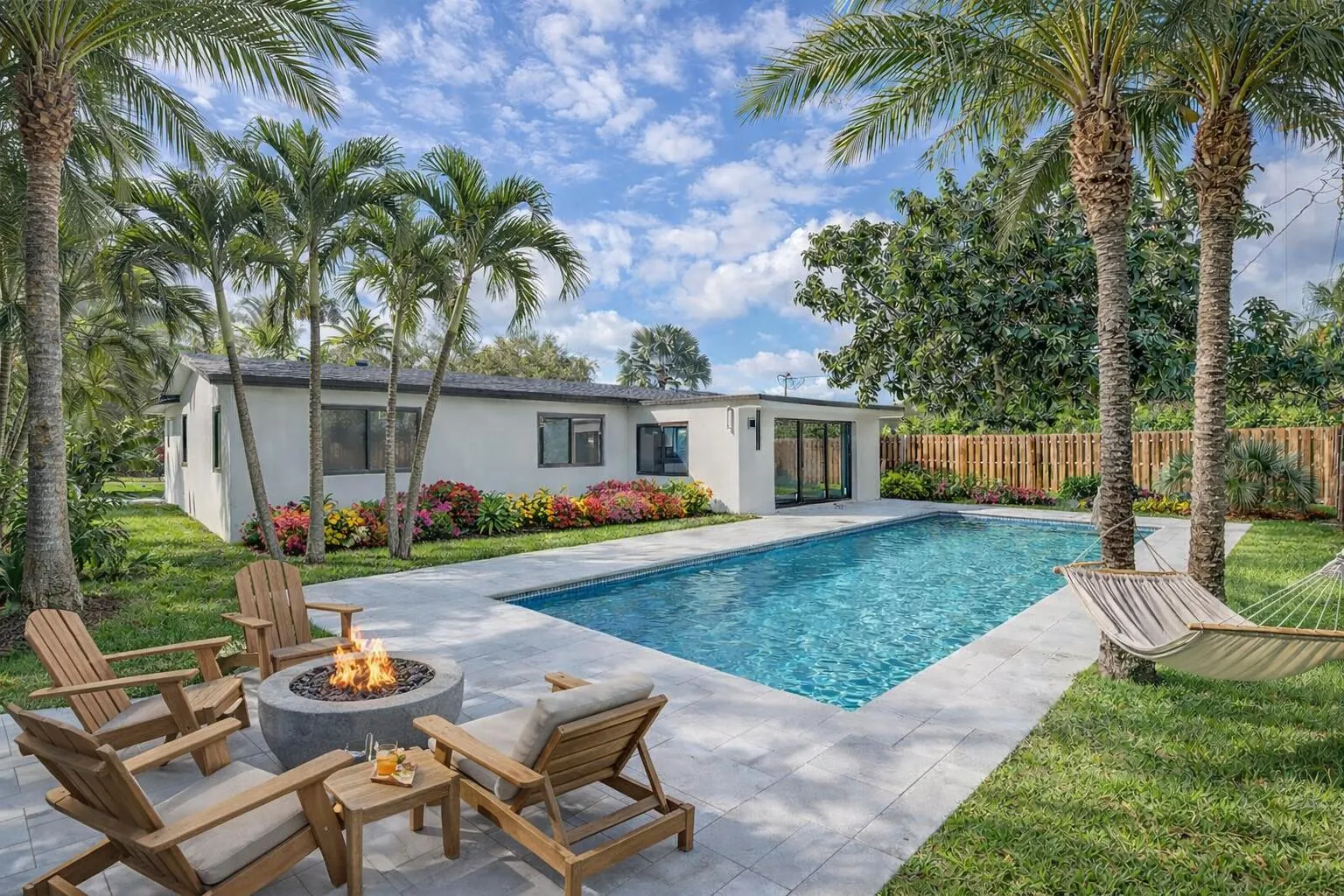 staged backyard