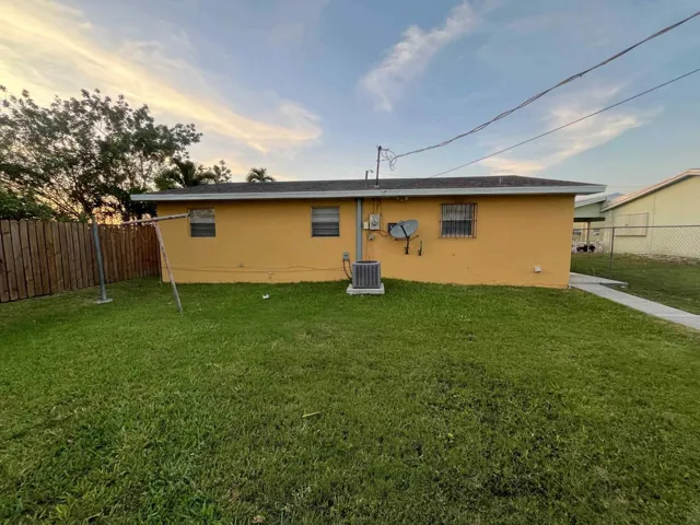 Rear of property