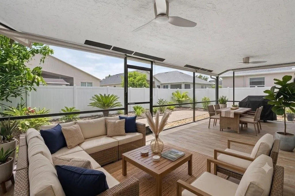 Covered Screened Patio with entertaining potential! (AI Generated)