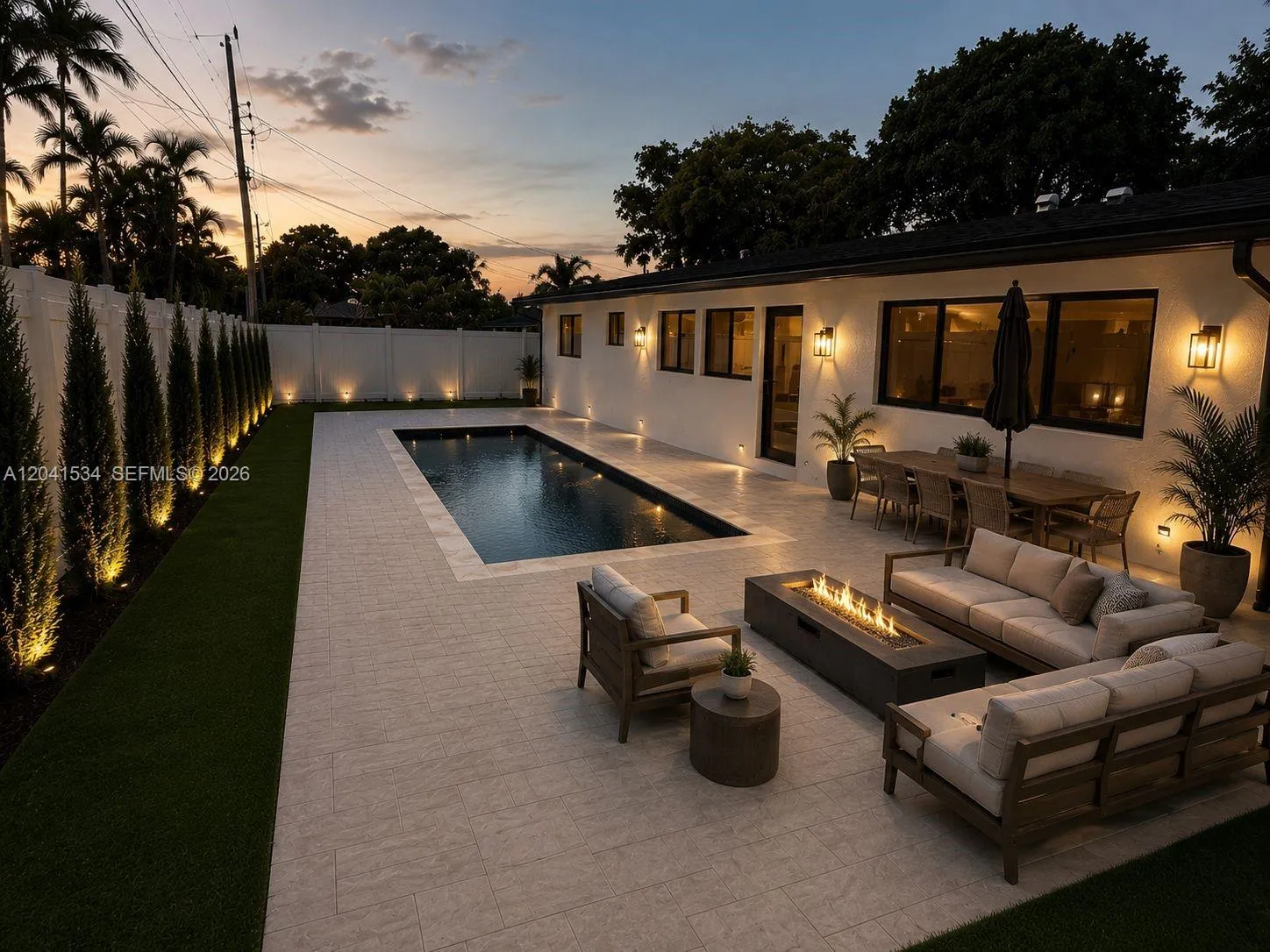Please Note: The backyard and pool images are architectural renderings and have been virtually staged to illustrate the completed design of the pool, pool deck, and outdoor living area. Final finishes, materials, furnishings, and landscaping may vary upon completion. Please contact the listing agent for additional details.