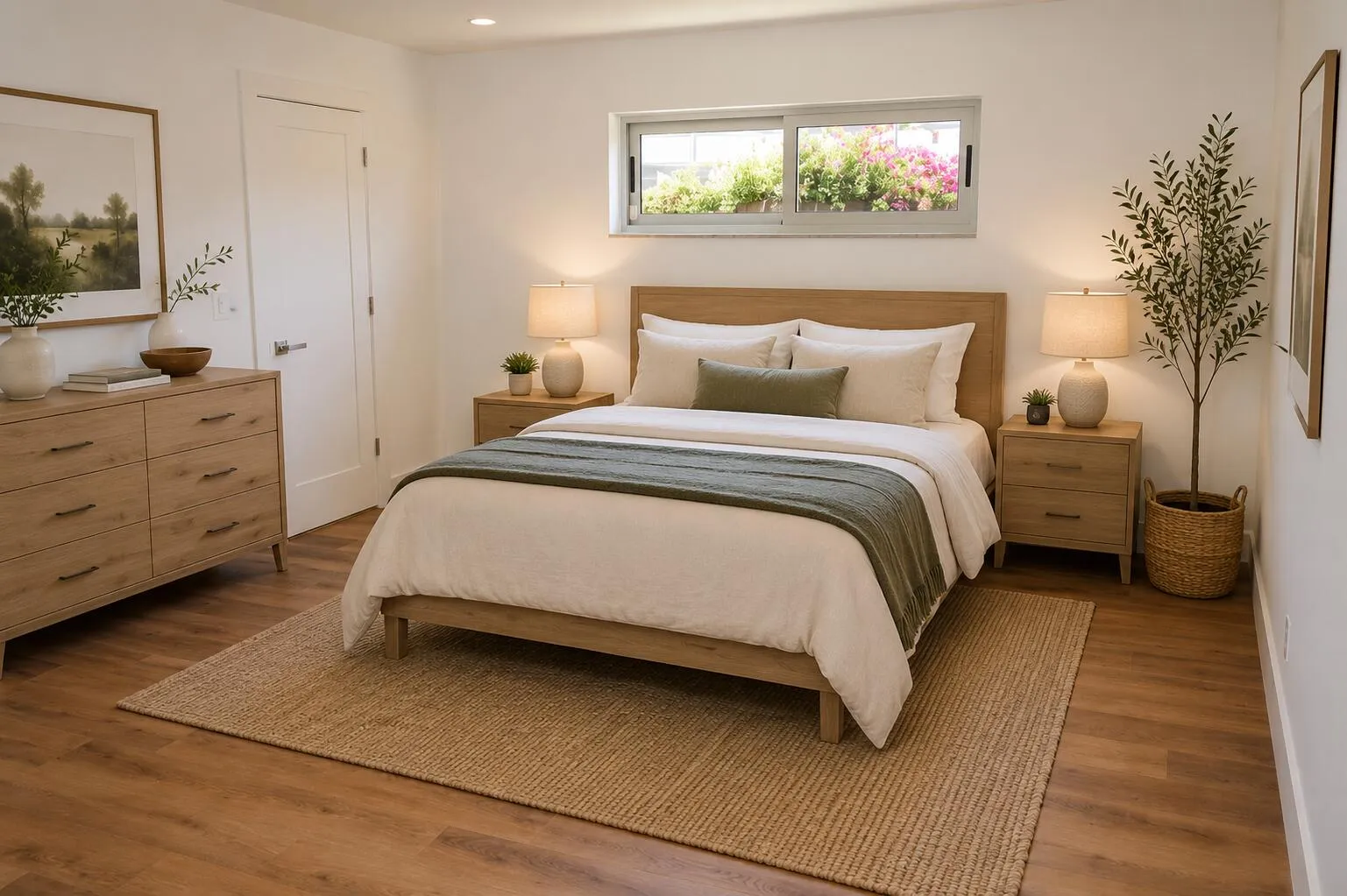 Master bedroom 1 staged