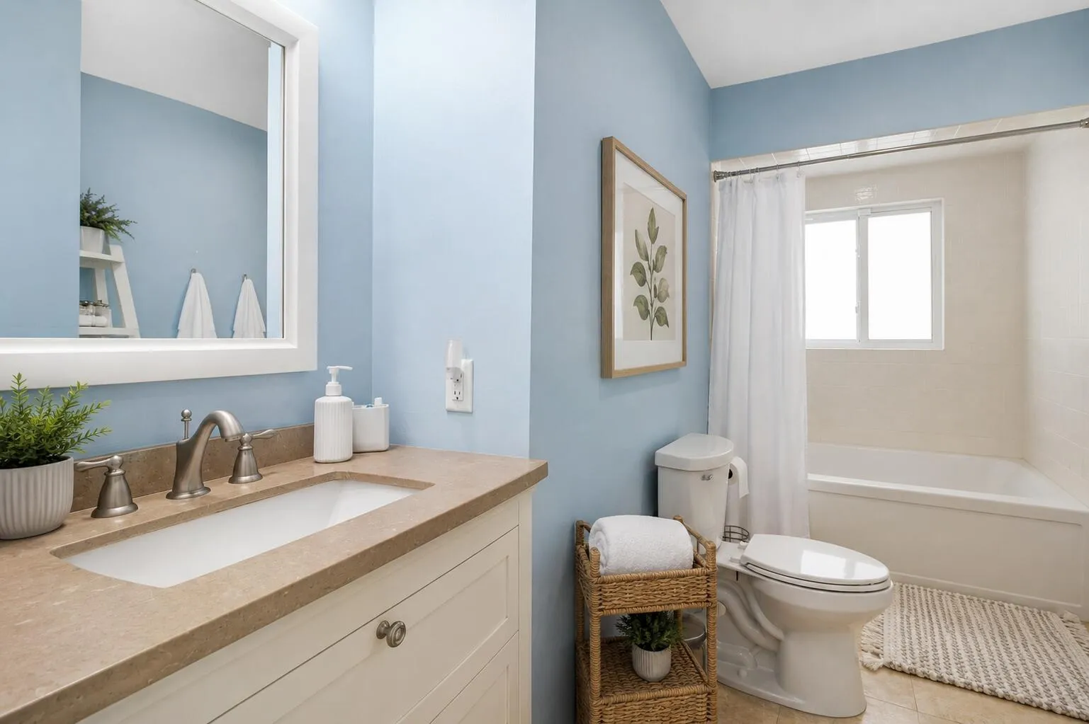 Virtually Staged Guest Bath