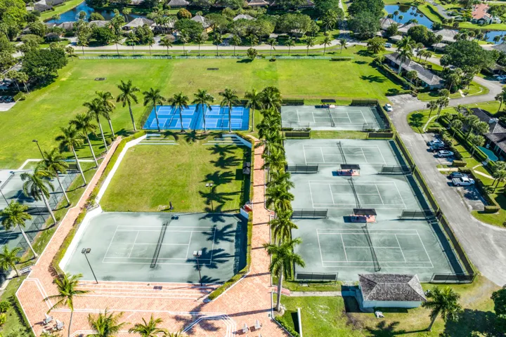 Tennis court view