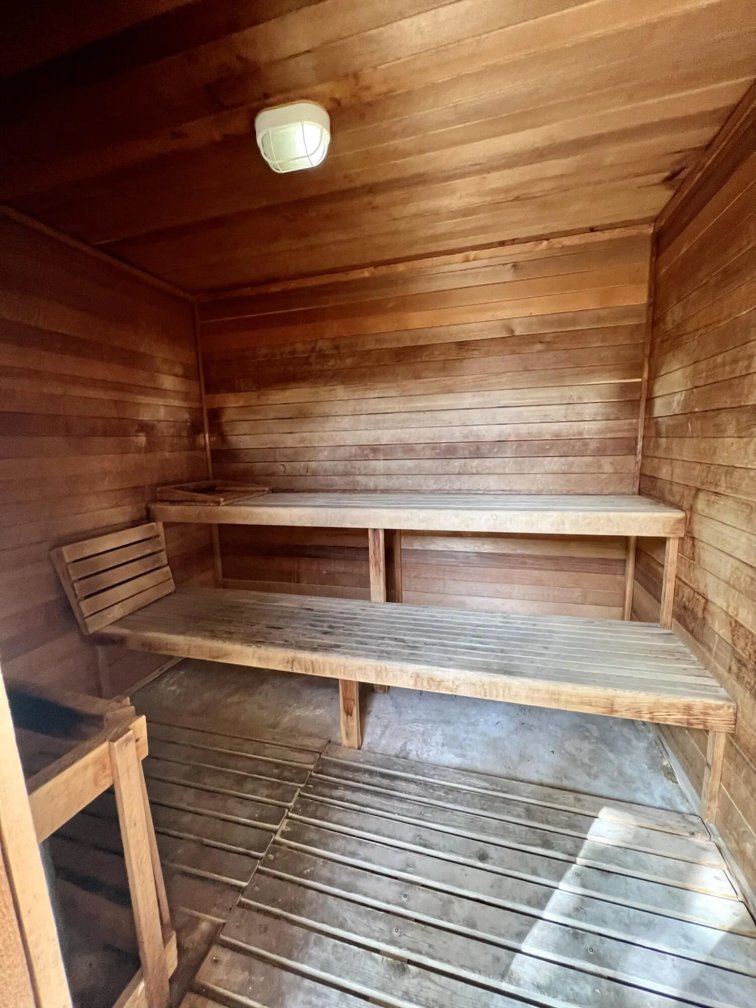 Pool deck sauna
