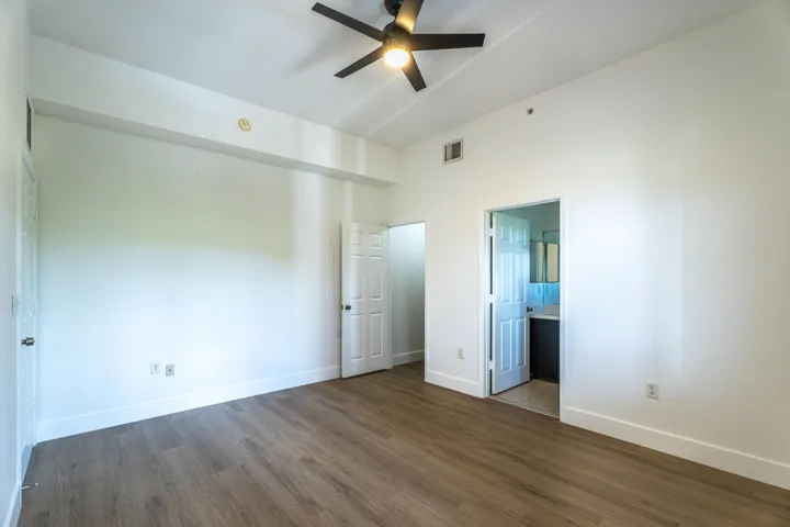 Master suite, modern ceiling fan