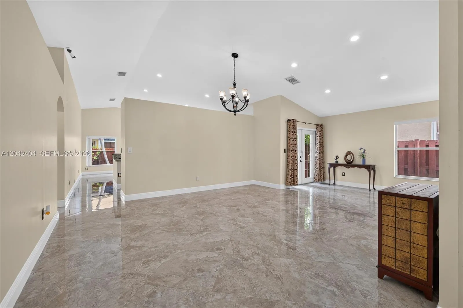 Formal living room and dining room.