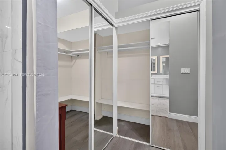 Primary closets.