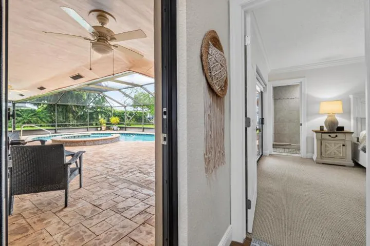 door to pool area