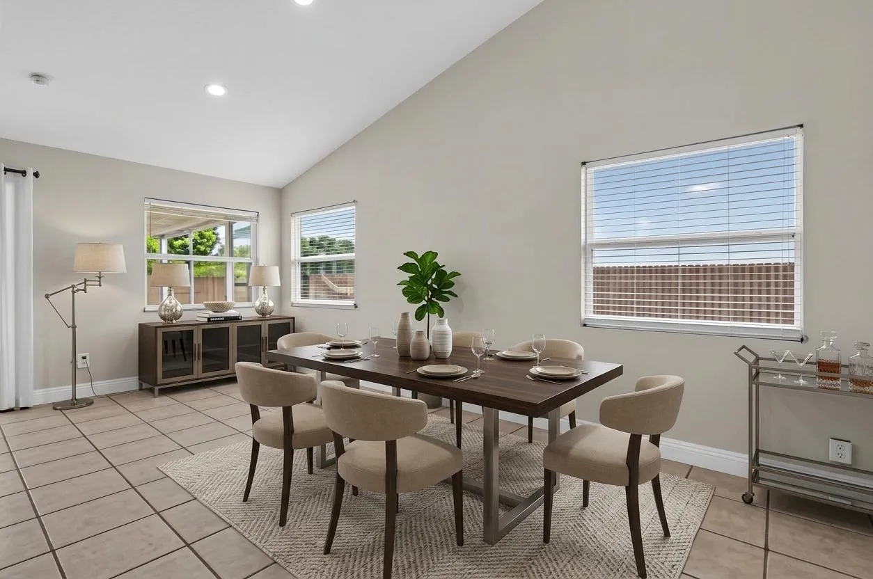 AI Staged Dining off kitchen