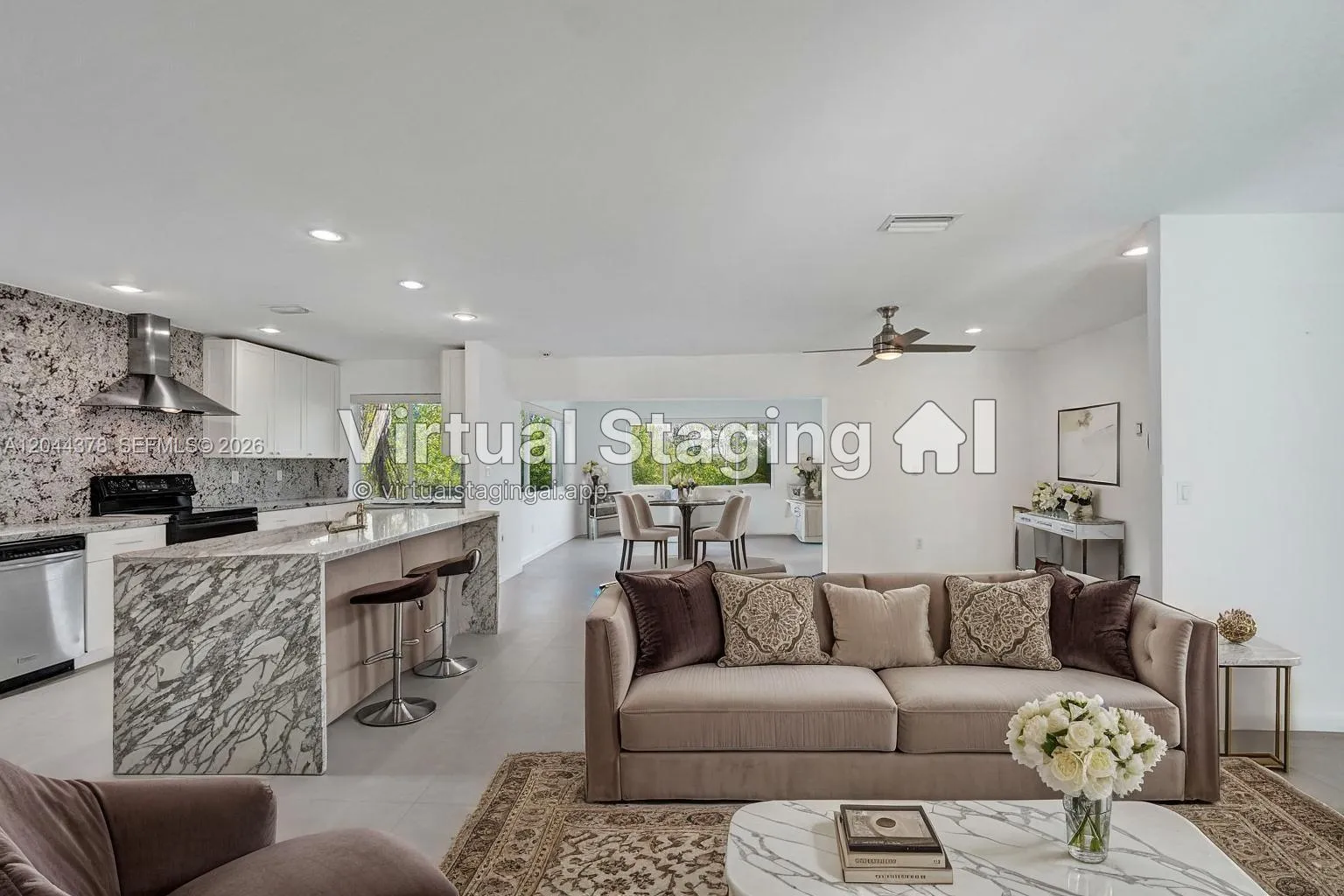 Virtually staged