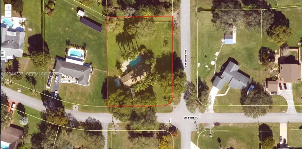 Corner lot with 3/4 acre total land area