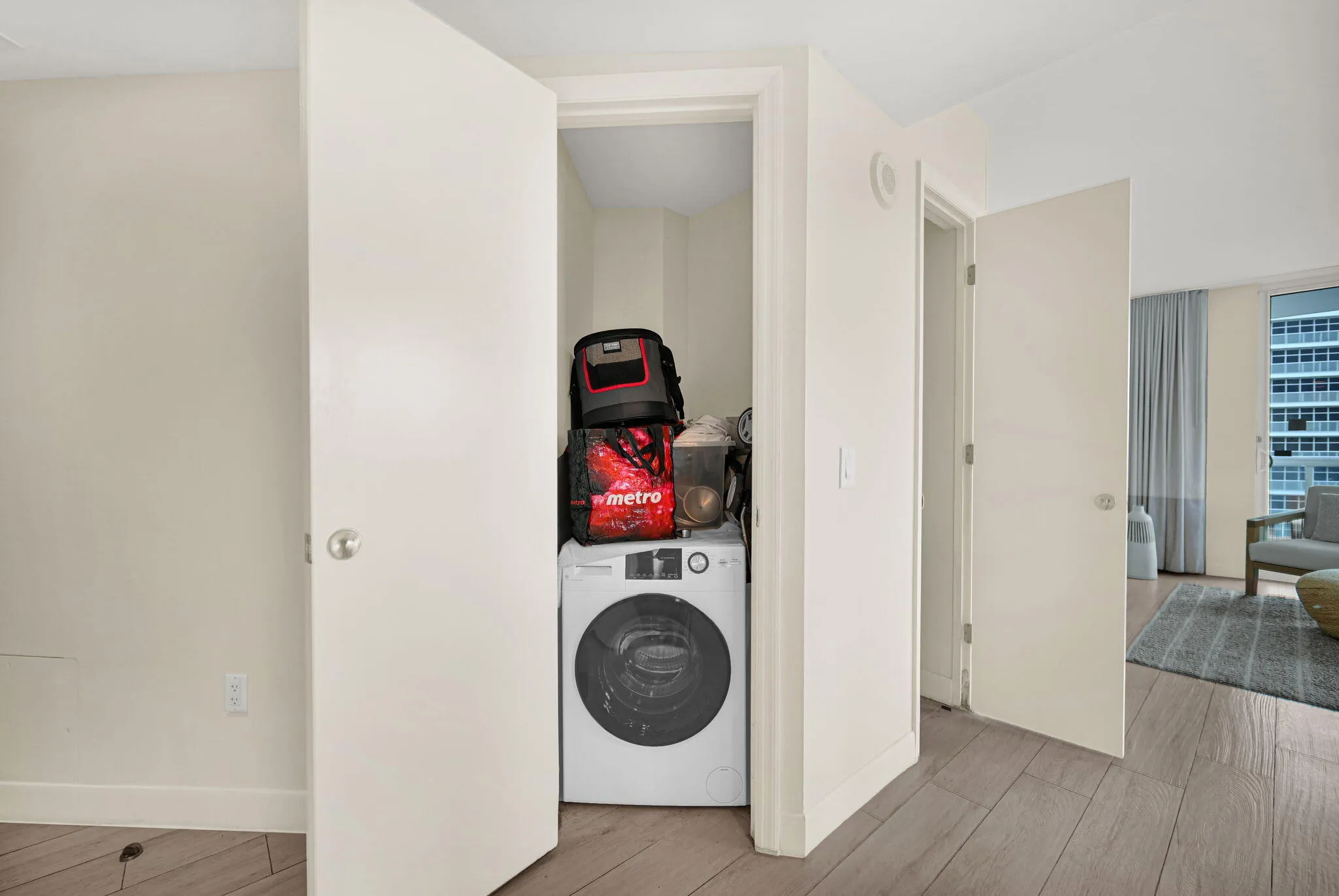 1 of 2 Owner's Closet w/ Washer/Dryer Combo