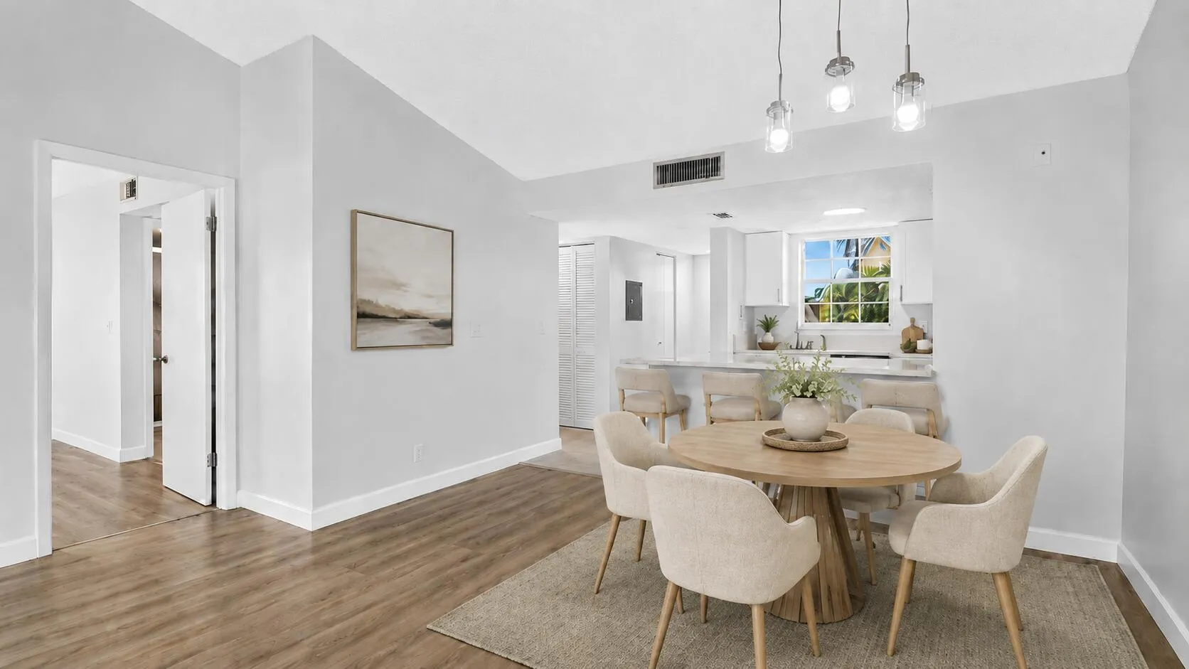 dining area virtually staged