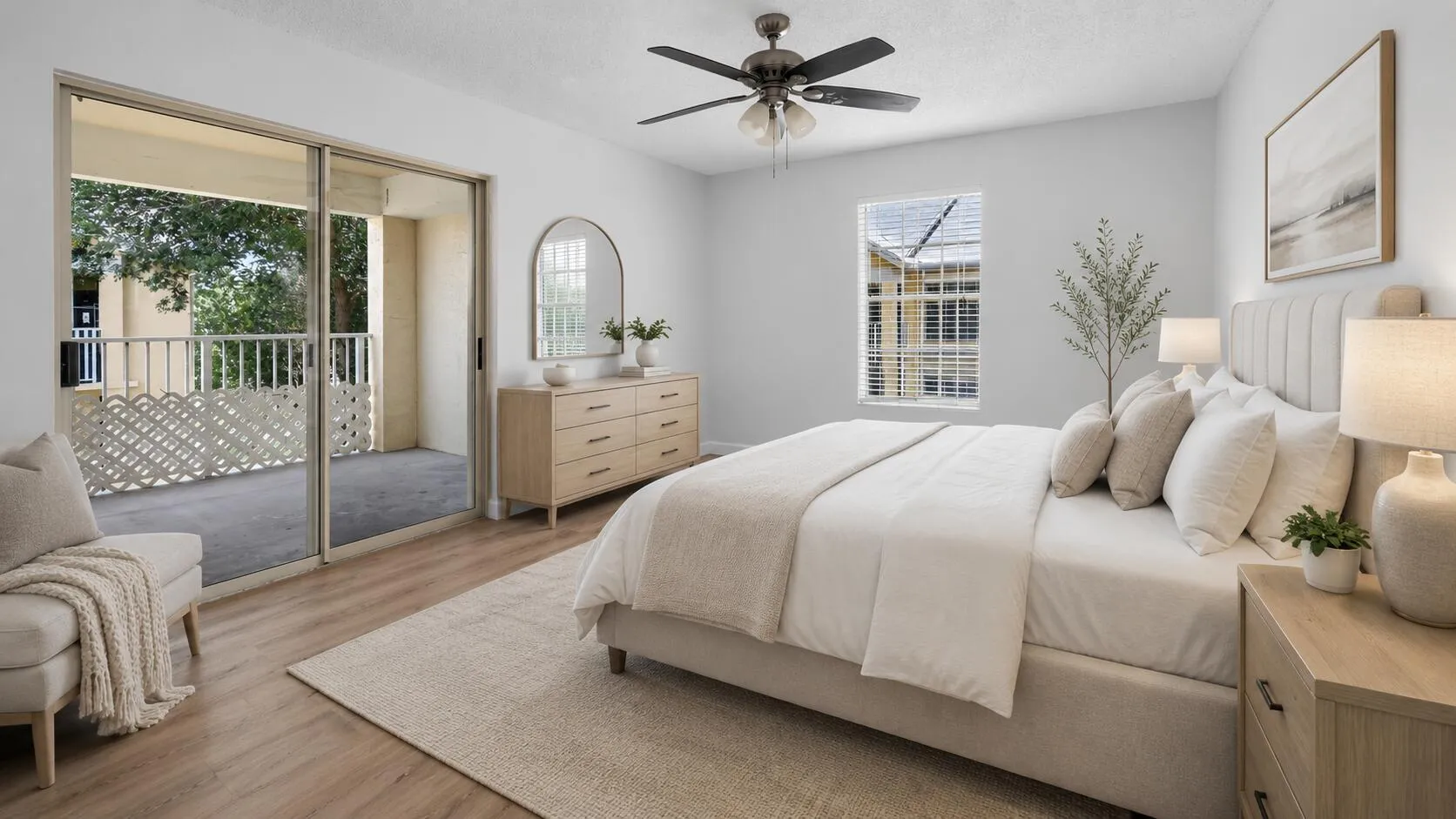 virtual staged- master bedroom