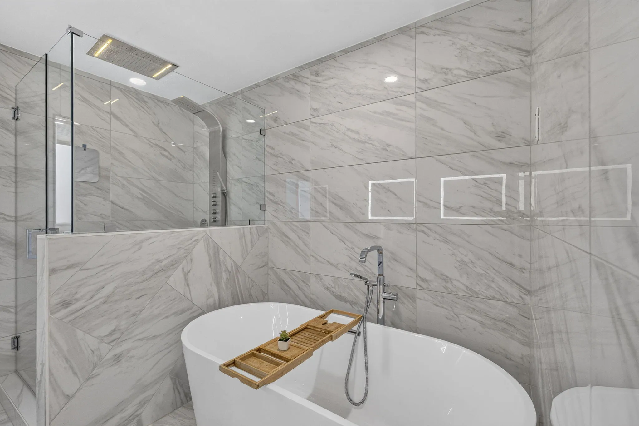 Separate spa tub