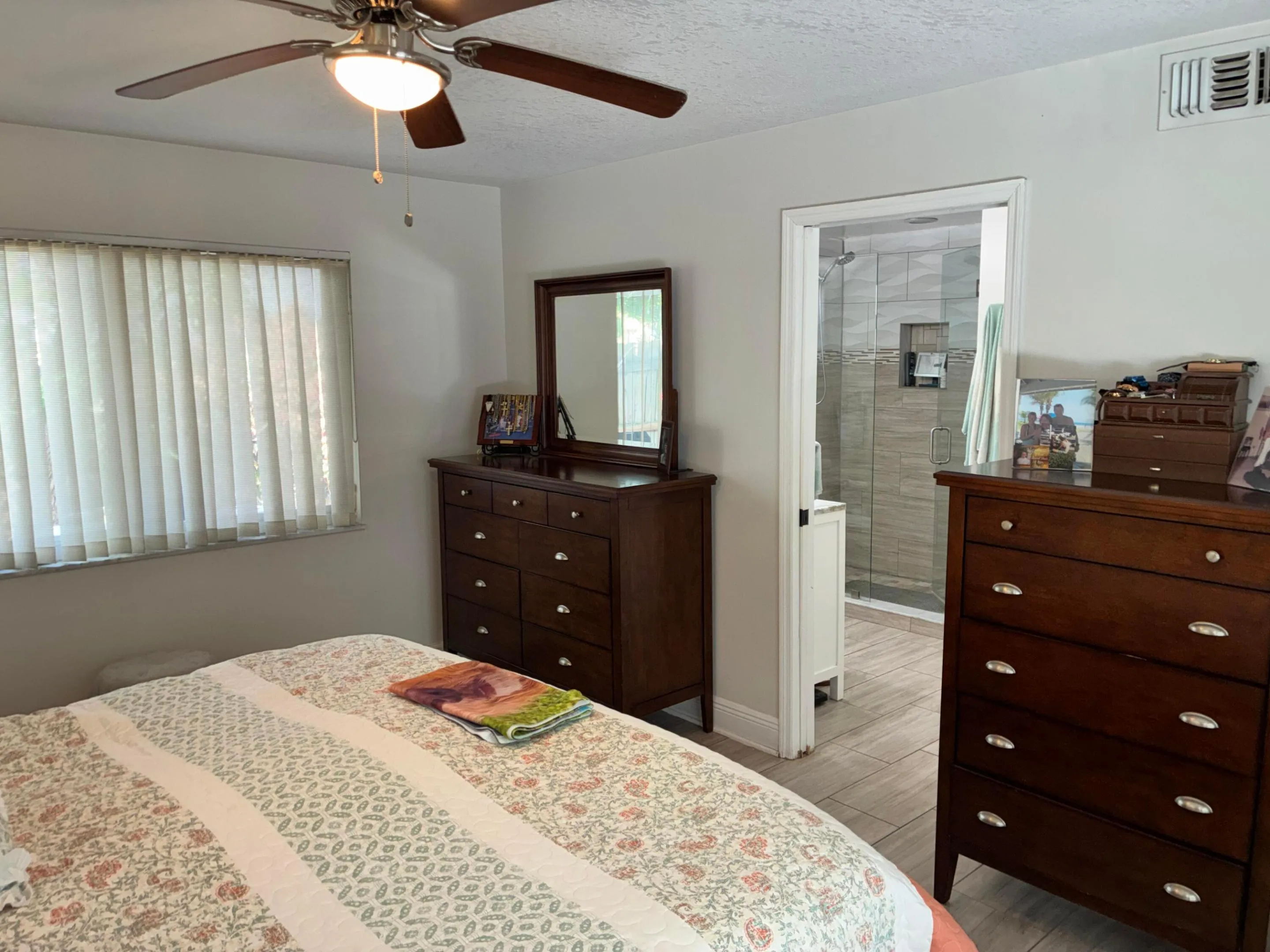 Master bedroom to bathroom