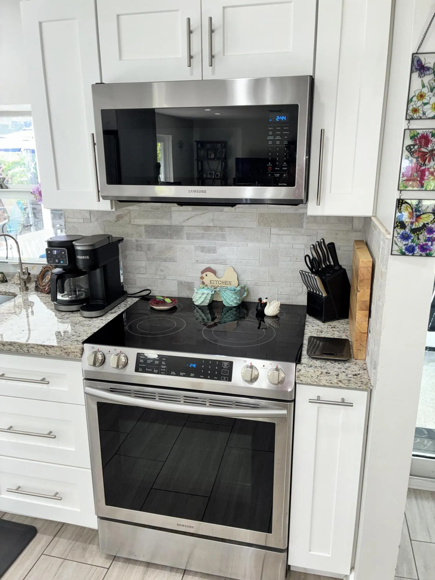 Self-cleaning stainless steel range, with 5 malty width