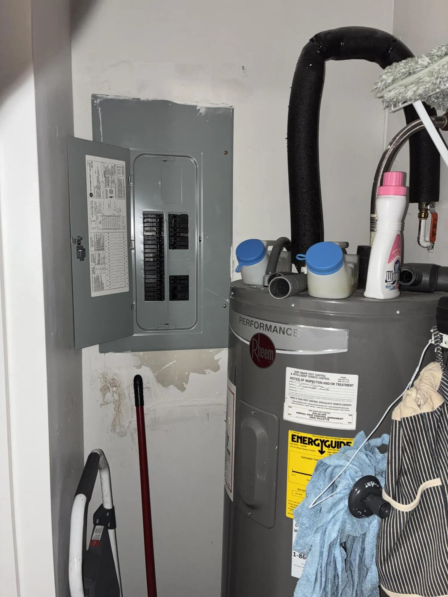 New water heater, and new electrical panel