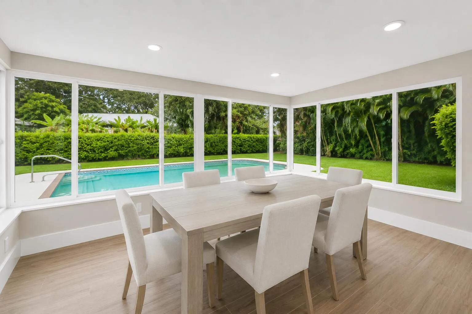 Dining room virtually staged