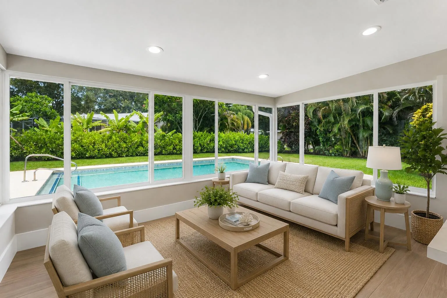 Florida room virtually staged