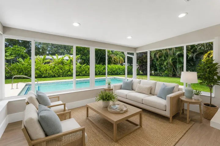 Florida room virtually staged