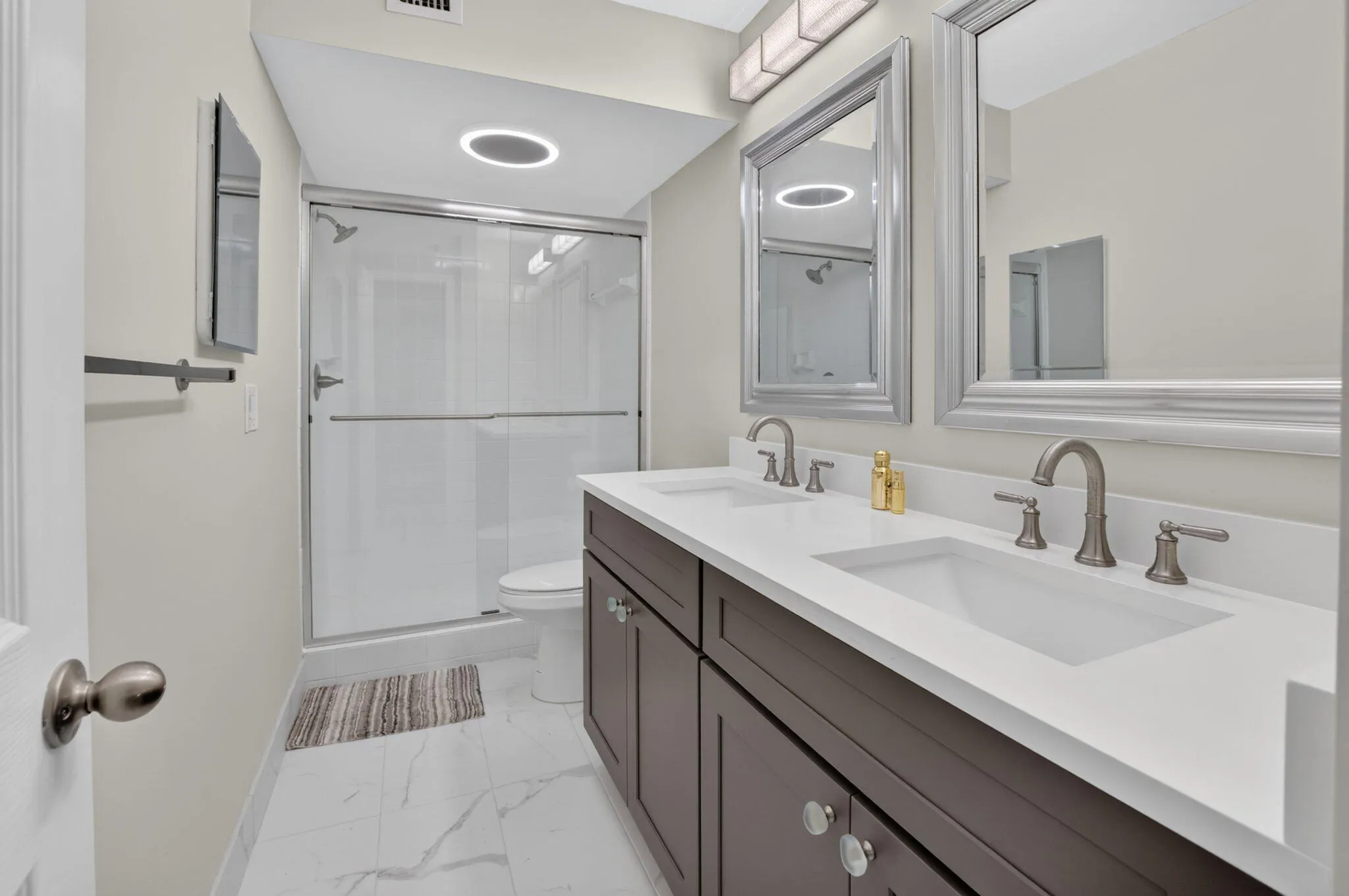 Primary Bathroom with Dual Vanities