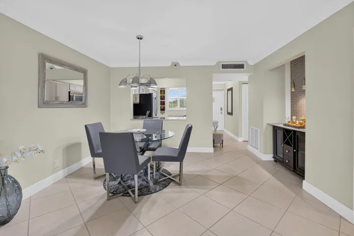 Dining Area with Nice Fixture