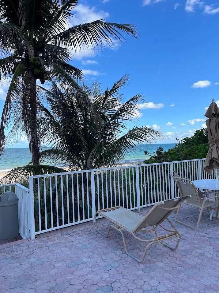 Beach view from pool area