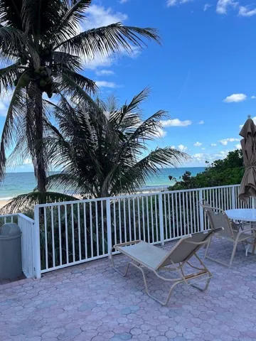 Beach view from pool area