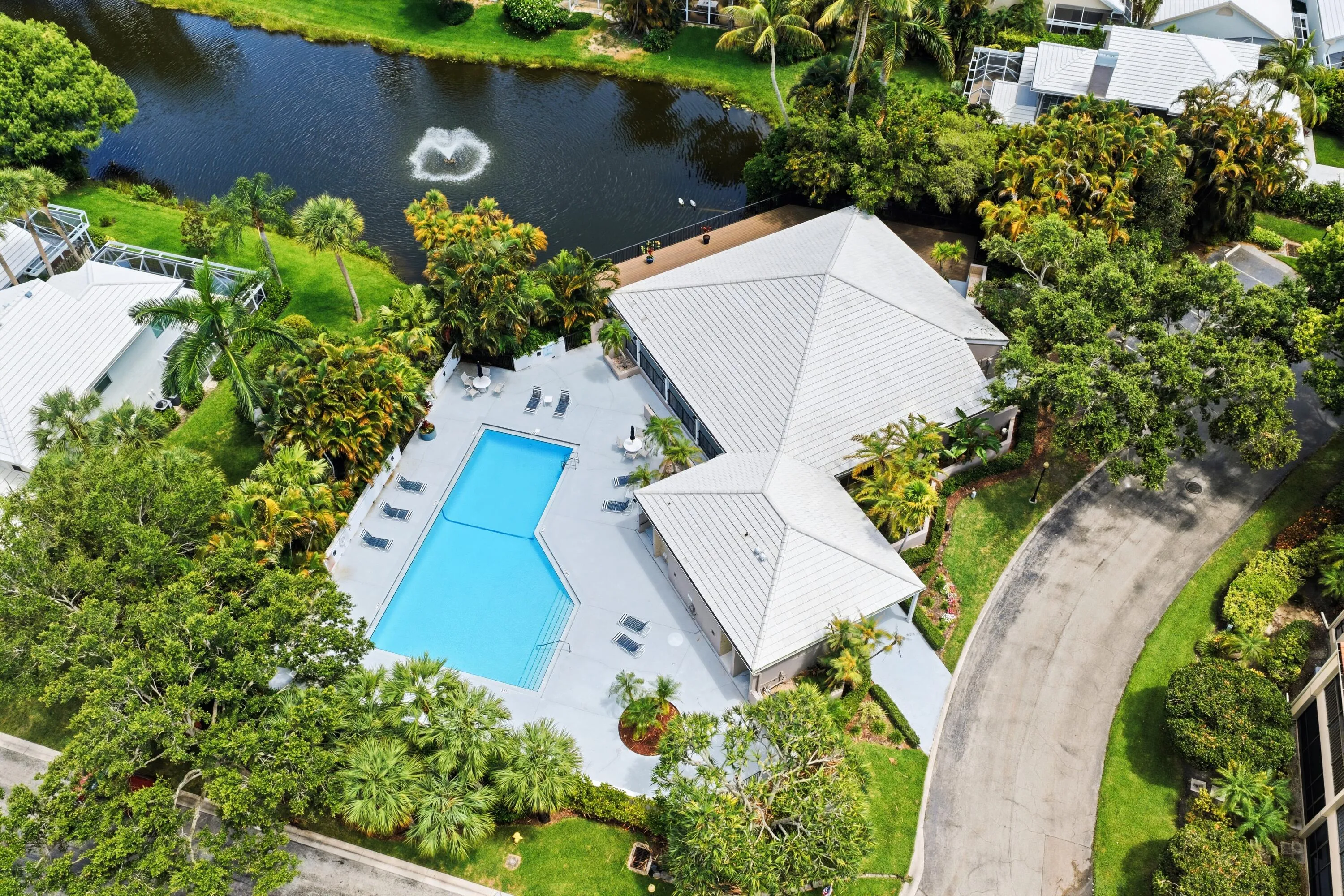 community pool and clubhouse